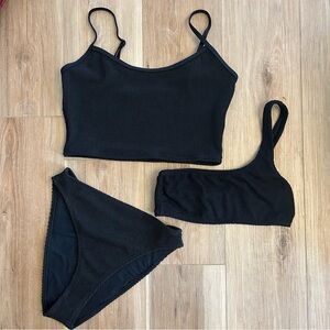Good American Black Bra and‎ Panty Set